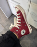 匡威（Converse）官方 All Star男女高幫美拉德休閑板鞋紅色A12580C A12580C 36 曬單實(shí)拍圖