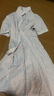 Navigare意大利小帆船女X版短袖連衣裙通勤條紋襯衫裙2322875515 藍(lán) XL  曬單實(shí)拍圖