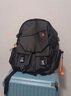 袋鼠雙肩包男士背包大容量初中高中書(shū)包男女大學(xué)生防潑水電腦包旅行包 黑色升級【加大加固版】 曬單實(shí)拍圖