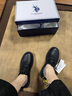 美國馬球協(xié)會(huì )（U.S.POLO ASSN.）保羅男鞋休閑皮鞋英倫風(fēng)男士商務(wù)正裝鞋黑色系帶鞋子男 曬單實(shí)拍圖