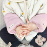 京悠雨日本秋冬季兒童純棉小套袖耐臟男寶寶袖套可愛(ài)女?huà)雰鹤o袖薄款 大紅色(14cm 建議0-5歲) 曬單實(shí)拍圖