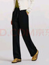 森馬（Semir）[商場(chǎng)同款]休閑褲女加絨長(cháng)褲簡(jiǎn)約冬2024仿呢闊腿褲101724127016A 曬單實(shí)拍圖
