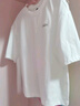 馬騎頓（MQD）男女童夏季新品學(xué)院風(fēng)簡約百搭卡通趣味短袖親膚柔軟T恤 本白 160 曬單實拍圖