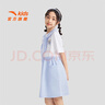安踏兒童連衣裙女大童裝2024年夏季新款透氣涼爽校園風(fēng)時(shí)尚運動(dòng)裙子 純凈白-1 140 cm 曬單實(shí)拍圖