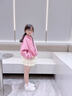 拙拙豬女童秋裝夾克外套2025新款洋氣時髦兒童裝女孩春秋季大童連帽上衣 玫紅色 150 曬單實拍圖