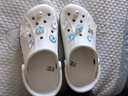 卡駱馳（CROCS）洞洞鞋貝雅卡駱班輕便耐磨一腳蹬休閑鞋|205089 白/深藍-126 37 /38(230mm) 曬單實(shí)拍圖
