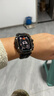 君自名適用AppleWatchUltra2表帶AppleWatch Ultra3蘋(píng)果S10手表帶iWatchUltra保護殼iWatch10表殼S11一體 【透黑】表殼+黑膠帶（黑蝴蝶扣） iWatc 曬單實(shí)拍圖