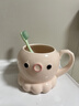 USERJOY高顏值可愛(ài)章魚(yú)陶瓷漱口杯家用衛生間洗漱杯子情侶刷牙杯兒童牙缸 章魚(yú)陶瓷漱口杯【粉色】 曬單實(shí)拍圖
