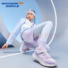 Skechers斯凱奇兒童防滑耐磨休閑運動(dòng)鞋女童低幫魔術(shù)貼運動(dòng)鞋303963L 薰衣草色/LAV 37 曬單實(shí)拍圖