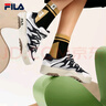 斐樂(lè )（FILA）斑斕鞋ROSETTA女鞋板鞋新款面包厚底鞋復古休閑鞋 雪白/黑-SB 37.5 曬單實(shí)拍圖