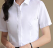 羅蒙（ROMON）DP免燙襯衫女2025新款商務(wù)正裝純棉易打理百搭職業(yè)工裝襯衣 2C360DZ21白色【短袖款】 36 曬單實(shí)拍圖