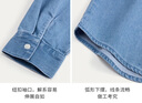 佐丹奴牛仔襯衫女街頭純棉輕薄破骨寬松長(cháng)袖牛仔襯衣13345331 曬單實(shí)拍圖