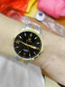 勞力士王子手表男士全自動(dòng)機械表商務(wù)超薄精鋼夜光防水雙日歷男表 間金黑面【升級版】 曬單實(shí)拍圖