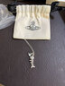 薇薇安·威斯特伍德（Vivienne Westwood）西太后旗艦正品項鏈女生魚(yú)骨形土星吊墜貓眼色石生日禮物送女友 銀色 曬單實(shí)拍圖