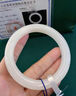 侗秘新疆和田玉手鐲女老料羊脂白玉平安鐲女士福鐲送媽媽禮物附證書(shū) 正圈 內徑53mm 曬單實(shí)拍圖