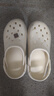 名創(chuàng  )優(yōu)品（MINISO）洞洞鞋男女夏季外穿涼鞋防滑厚底踩屎感包頭涼拖鞋 卡其+趣味零食 曬單實(shí)拍圖
