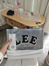 LEE學(xué)院風(fēng)托特包潮流高級感單肩斜挎包手提百搭小眾女生包包生日禮物 水洗灰 曬單實(shí)拍圖