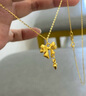 周大生星語(yǔ)蝴蝶結黃金吊墜硬金足金掛墜生日禮物送女友  0.45g 曬單實(shí)拍圖
