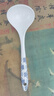 五和（WUHE）長(cháng)柄湯勺家用大號小號盛粥喝湯創(chuàng  )意仿瓷密胺調羹飯勺盛湯勺子 青花長(cháng)柄湯勺 曬單實(shí)拍圖