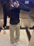 班尼路（Baleno）V領修身褶皺長袖T恤女2025秋冬季新款親膚軟糯舒適透氣百搭打底衫 曬單實拍圖