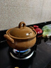 自然廚復古中式陶瓷砂鍋煲湯煮粥燉鍋家用耐高溫不易裂窯變色煤氣灶專(zhuān)用 大祥云沙漠黃-適合4-5人使用 3.3L 曬單實(shí)拍圖