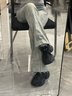 回力厚底老爹鞋女款2025新款夏季爆款透氣輕便增高鞋子女鞋小白運動(dòng)鞋 黑色【6cm超輕凹凹底】 37 曬單實(shí)拍圖