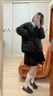冰潔BINJORA 25秋冬新款95鴨絨羽絨服女保暖圓領(lǐng)服廓形外套J5300EB33T 曬單實(shí)拍圖
