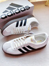 adidas T頭鞋 VL COURT復古板鞋德訓鞋男女阿迪達斯輕運動(dòng) 漢玉白/黑色/樹(shù)脂黃   42 曬單實(shí)拍圖