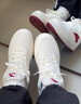 安踏（ANTA）元年|板鞋小白鞋厚底增高撞色時(shí)尚潮流運動(dòng)板鞋 【男款】象牙白/絳紅色-7 41 曬單實(shí)拍圖