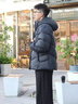 駱駝火山PRO鵝絨服情侶款面包服2025新款鵝絨速暖羽絨服連帽防風(fēng)外套 幻影黑 L 曬單實(shí)拍圖