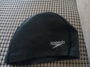 速比濤（Speedo）泳帽經(jīng)典硅膠涂層三層面料柔軟舒適游泳帽 黑色 曬單實(shí)拍圖