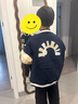 巴拉巴拉【設(shè)計師SICO聯(lián)名】兒童羽絨服棒球領(lǐng)童裝男童外套拼色潮 深藍(lán)80821-白鴨絨 150 (充絨量44g） 曬單實拍圖