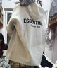 Essentials復線(xiàn)ESS植絨字母連帽衛衣潮牌高街寬松休閑美式男女情侶套頭衫 白灰色【常規薄款】 3XL  重磅純棉【高版本】 曬單實(shí)拍圖