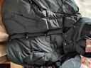 初語粉色立領羽絨服外套女冬季防寒服90白鴨絨連帽面包服 黑色 M 曬單實拍圖