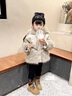 G.DUCKKIDS女童秋冬裝外套2025新款寶寶冬季洋氣加絨皮衣兒童上衣小女孩皮草 卡其 140 cm 曬單實(shí)拍圖
