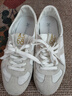 TLOUU時(shí)尚女鞋真皮小白鞋女百搭系帶休閑鞋輕便透氣運動(dòng)鞋平底德訓鞋潮 米色 36 曬單實(shí)拍圖