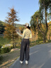 徽格兒（phigeer）半拉鏈羽毛球服女秋季新款長(cháng)袖速干網(wǎng)球服運動(dòng)套裝戶(hù)外跑步訓練服 奶杏色兩件套（墨灰褲） M 曬單實(shí)拍圖
