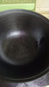 臻三環(huán)厚底薄邊生鐵鍋老式鐵鍋鑄鐵雙耳燉鍋不易粘鍋炒菜鍋無(wú)涂層34cm 曬單實(shí)拍圖