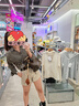 UR2024秋季新款女裝時尚休閑肌理感百搭牛仔短褲UWM840033 曬單實拍圖