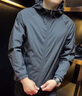 皮爾卡丹（pierre cardin）秋季歐貨休閑夾克外套男潮流時(shí)尚寬松百搭運動(dòng)連帽沖鋒衣 黑色 XL 120-135斤 曬單實(shí)拍圖