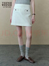 Teenie Weenie小熊女裝半身裙2025秋季新款簡(jiǎn)約氣質(zhì)小香風(fēng)A字短裙 象牙白 L 曬單實(shí)拍圖