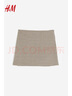 H&M女裝半身裙秋季時(shí)髦格紋修身中腰迷你短裙1178910 棕色 S 160/68 曬單實(shí)拍圖