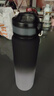 康知緣（KANGZYUAN）Tritan塑料水杯大容量杯子男女戶外運(yùn)動健身水瓶學(xué)生便攜軍訓(xùn)壺 黑白漸變 1000ml 曬單實(shí)拍圖