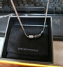 Emporio Armani【七夕禮物】阿瑪尼項鏈男 三珠小蠻腰輕奢嘻哈 送男友EGS2383020 曬單實拍圖