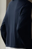 尚靜黑色拼接假兩件長袖T恤女秋新款小個(gè)子開叉圓領(lǐng)上衣 藏青色  2XL 曬單實(shí)拍圖
