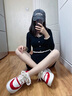 LUCKY BRAND品牌板鞋男女款2025秋季新款男鞋百搭潮牌休閑鞋男情侶款鞋子男 黑紅-幸運(yùn)款 41 曬單實(shí)拍圖