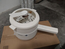 美的（Midea）電煮鍋 小電鍋 電蒸鍋 長(cháng)柄 宿舍小鍋 多功能輔食鍋 學(xué)生宿舍泡面XZE2017 1.6L配蒸籠【國家補貼】 曬單實(shí)拍圖
