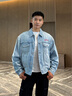 Calvin KleinJeans【新品禮盒】25早秋男復古ck純棉翻領(lǐng)潮殼牛仔外套4RC720G X6H-牛仔淺藍 XL 曬單實(shí)拍圖
