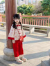 G.DUCKKIDS嬰兒漢服套裝春裝國(guó)風(fēng)唐裝抓周宴女寶寶禮服中式過(guò)年分體兩件套裝 紅色 80 （建議寶寶8-10公斤 12-24個(gè) 曬單實(shí)拍圖