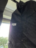 勁霸男裝商務(wù)休閑印花翻領(lǐng)短版茄克薄棉服|FMDT3113 黑色 L 曬單實(shí)拍圖